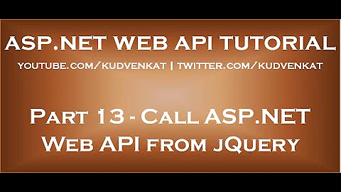 Call ASP NET Web API from jQuery