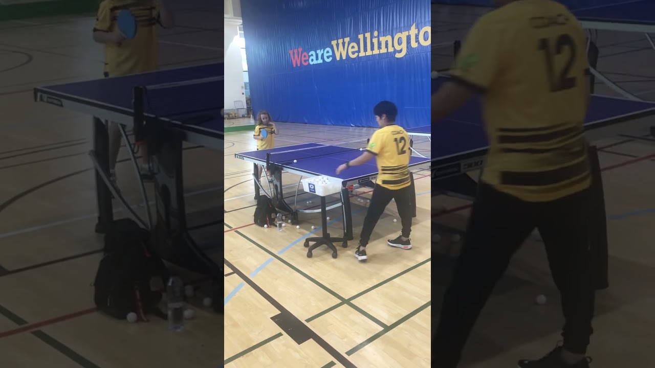 Table tennis - Thailand number one player coaches 9-year-old to set-up topspin attack against serve