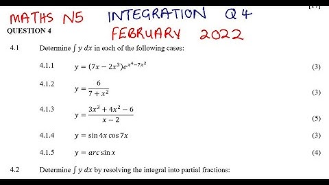 MATHEMATICS N5 FEBRUARY 2022 Q4 INTEGRATION @mathszoneafricanmotives