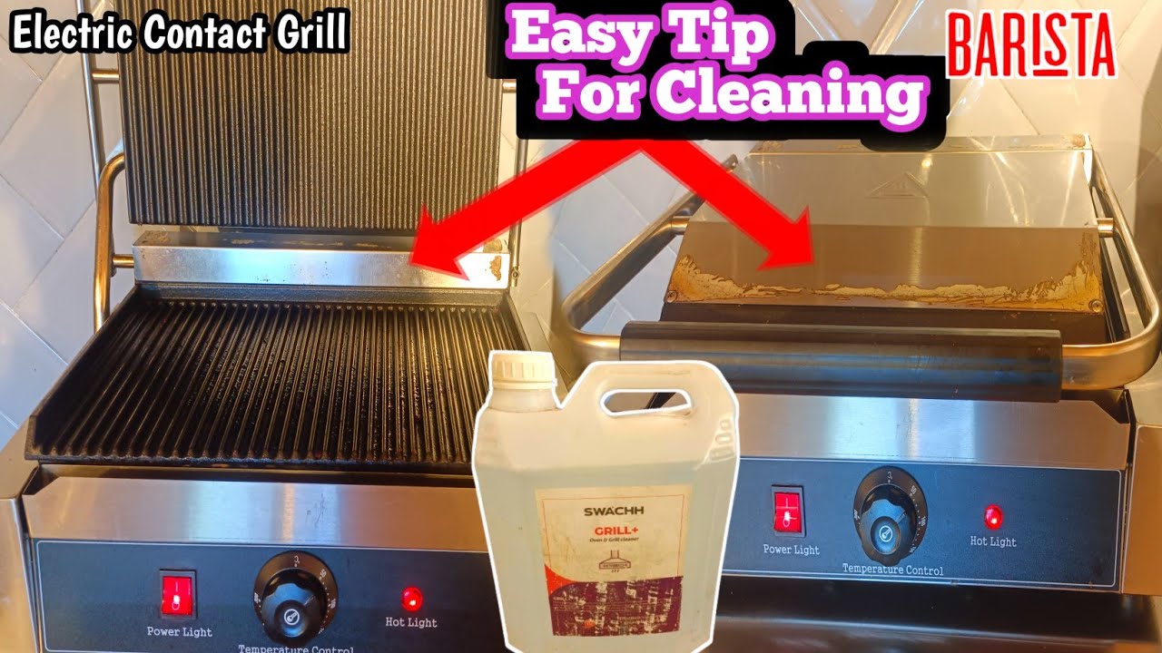 How to Easily Clean Sandwich Griller || How to Clean Commercial Electric Contact Grill