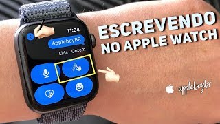 Como escrever desenhando no   Apple Watch e alterar o idioma do teclado?