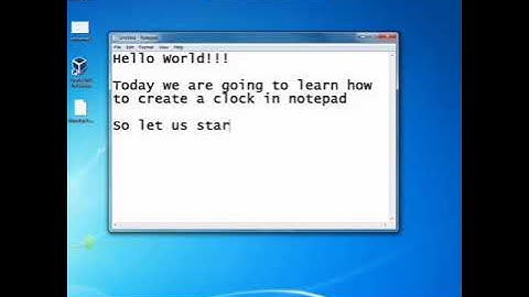 Make a CLOCK in notepad | Easiest way |