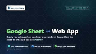 Turn a Google Sheet Into a Live Quoting Web App | SpreadsheetWeb
