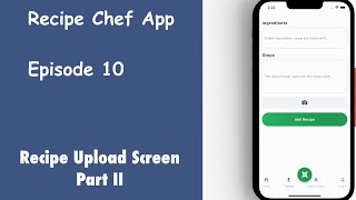 Recipe Upload Screen - Episode 10 - Recipe Chef | Cooking App - Flutter UI Tutorial - Speed Code