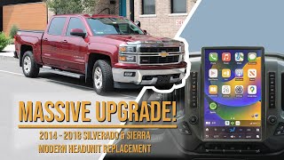 Chevy Silverado & GMC Sierra Radio Upgrade, Install, & Review for 2015-18 Models! A Massive Upgrade