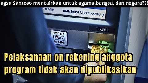 Pelaksanaan on rekening anggota program tidak akan dipublikasikan