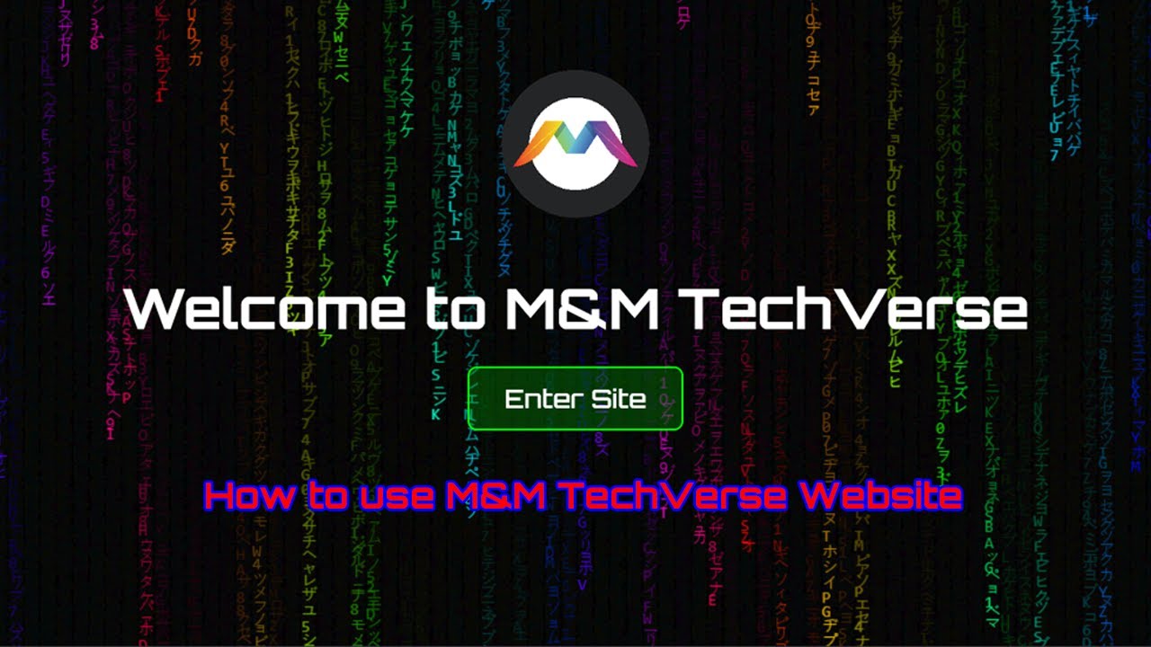 How to use M&M TechVerse Website - YouTube