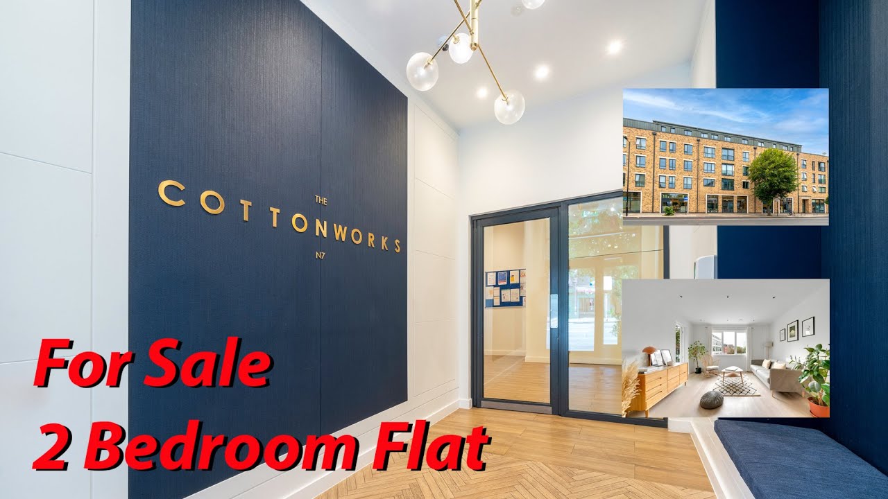 For Sale 2 Bedroom Flat 76Sq.m 818Sq.ft.  Cottonworks House, Sevensisters Road, Islington, London, N7