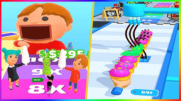POPSICLE STACK VS ICE CREAM STACK Game  🍡🆚🍦 Gameplay (1) Android, iOs Game 3D