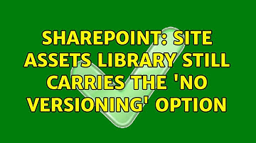 Sharepoint: Site Assets library still carries the 