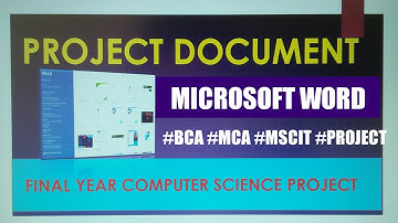 Project documentation format in word |project documentation format in word in hindi | Project Report