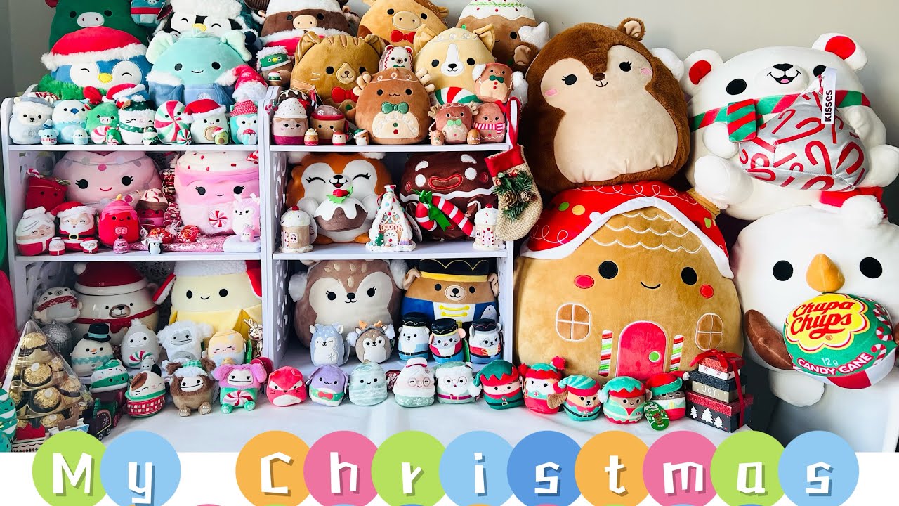 Моя рождественская коллекция мягких игрушек Squishmallows и Snackles. Играю, украшаю и распаковыв...