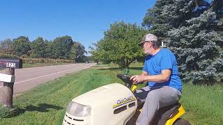 How I have to mow the ditch in front of my house.