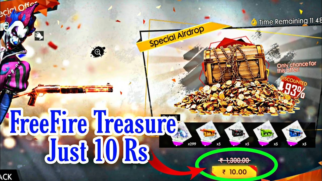 FreeFire ma Muja 10 RS ma Treasure Mila | 10 RS ma 5 Dragon Ak Box 5 Firey  Shotgun Box and More. - 