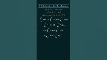 A Definite Integral of Even Function