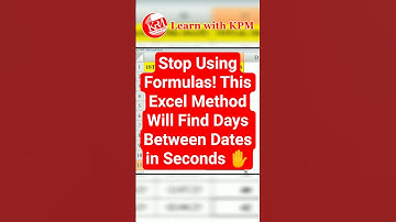 Stop Using Formulas! This Excel Method Will Find Days Between Dates in Seconds ✋ #shorts #excel