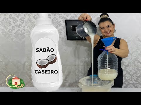 SABÃO DE COCO CASEIRO LÍQUIDO - Culinária em Casa