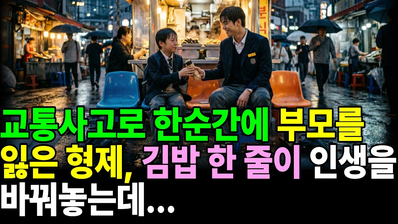 교통사고로 한순간에 부모를 잃은 형제, 김밥 한 줄이 인생을 바꿔놓는데...