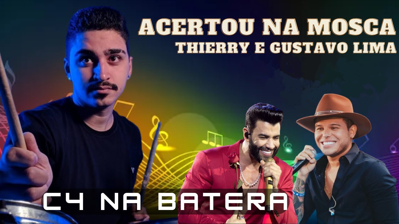 ACERTOU NA MOSCA │ NA BATERIA │ THIERRY E GUSTTAVO LIMA YouTube