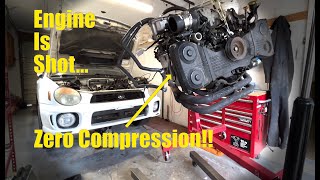 Pulling The Engine From The 2003 Subaru WRX Budget Wagon