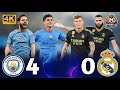 مانشستر سيتي يدمر ريال مدريد برباعية تاريخية في نصف نهائي دوري الأبطال 2023 فضيحة تاريخية 4k