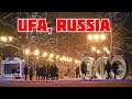 Ufa russia christmas lights of the city center live