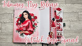 Romantic Moments Digital Printable Release | Dutch Door Spread | February Creative Journal Spread
