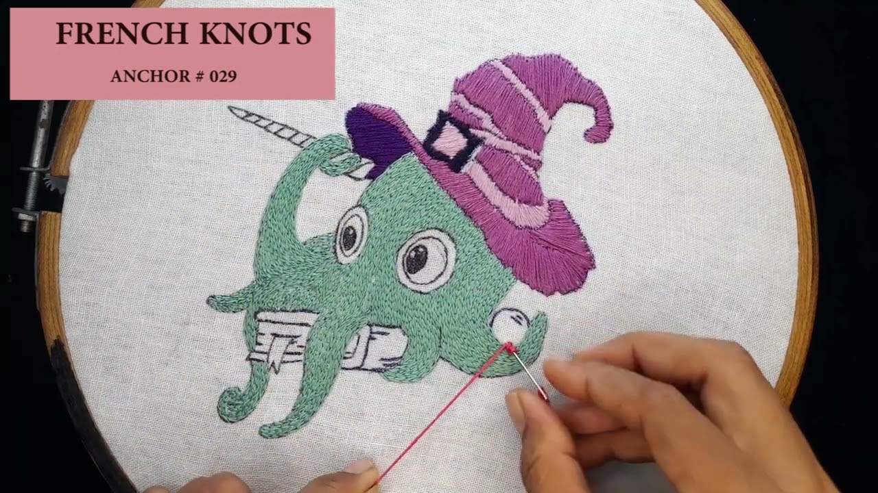 Hand Embroidery Tutorial - Magical Sea Animal Kraken Design