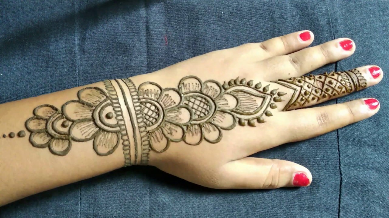 Beautiful Arabic Shaded Back Hand Mehndi Designs For Beginners Youtube