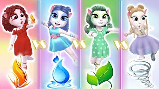 My talking angela 2 | 4 elements | Water vS Air Vs Fire vS Earth | cosplay