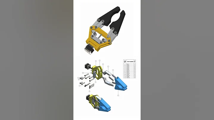 Robotic Gripper Mechanism 📌🔥 2D Practice Drawing & 3D Animation #cad #autocad #solidworks #3dcad