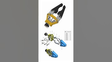 Robotic Gripper Mechanism 📌🔥 2D Practice Drawing & 3D Animation #cad #autocad #solidworks #3dcad