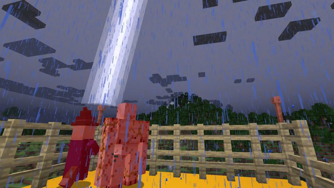 A villager struck by lightning becomes a Witch