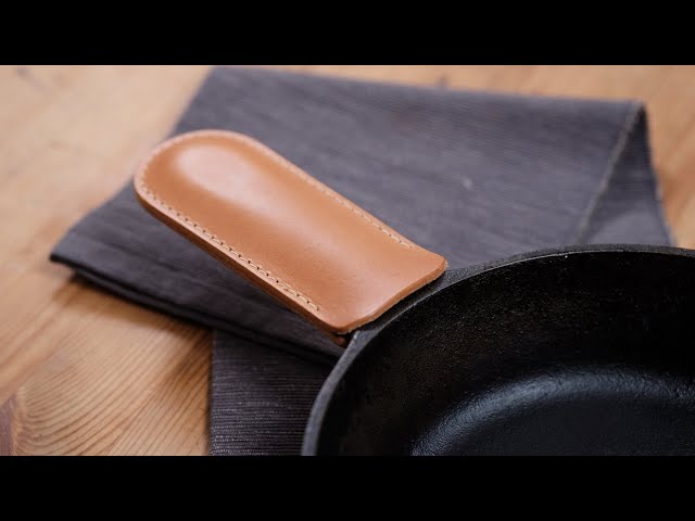 Leather Cast Iron Skillet Handle Cover — Stitch & Rivet