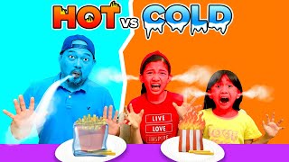 HOT VS. COLD FOOD CHALLENGE | KAYCEE & RACHEL in WONDERLAND FAMILY