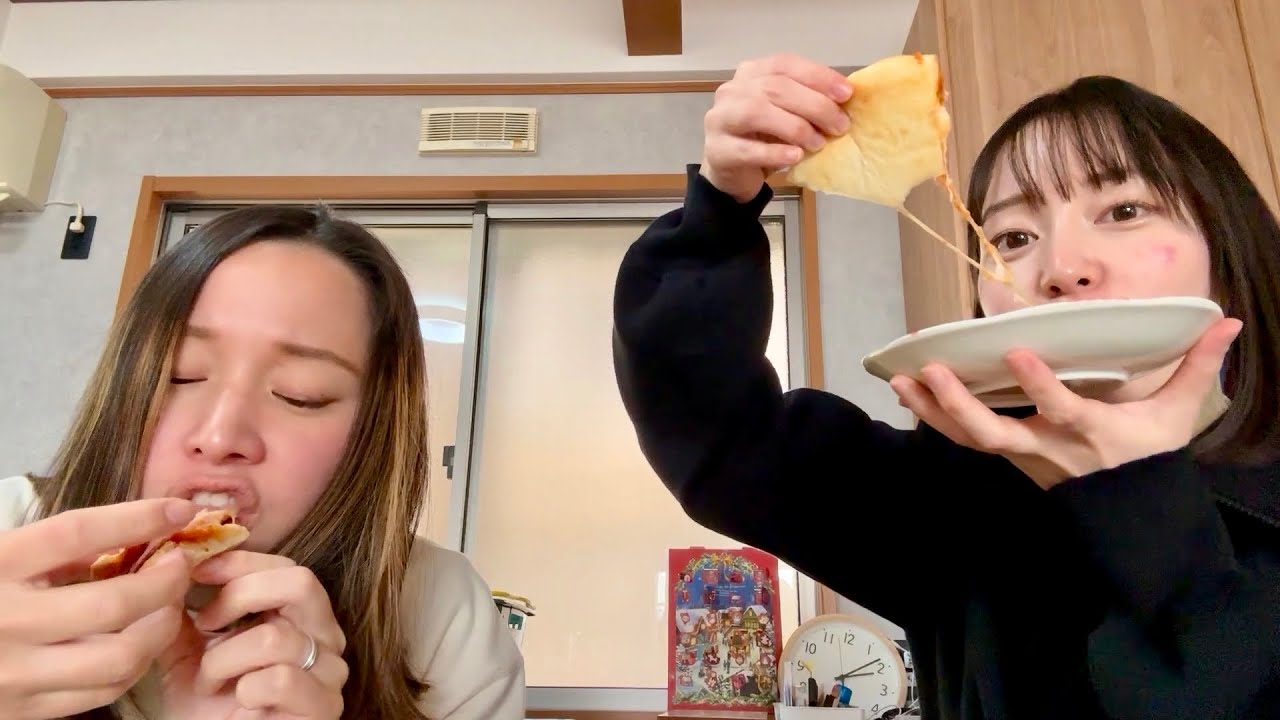 はまゆう姉妹のピザ作りしてみた