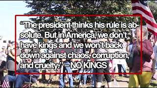 No Kings Protest drew hundreds Saturday