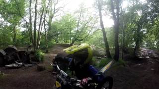 Poles Wood Trials Practice - May 2016 - Boys first trials ride