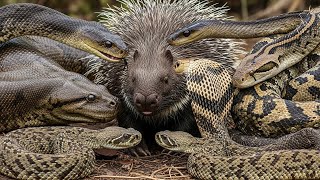 Porcupine vs Anaconda, Python, Black Mamba, Rattlesnake & King Cobra - Who SURVIVES? Profile