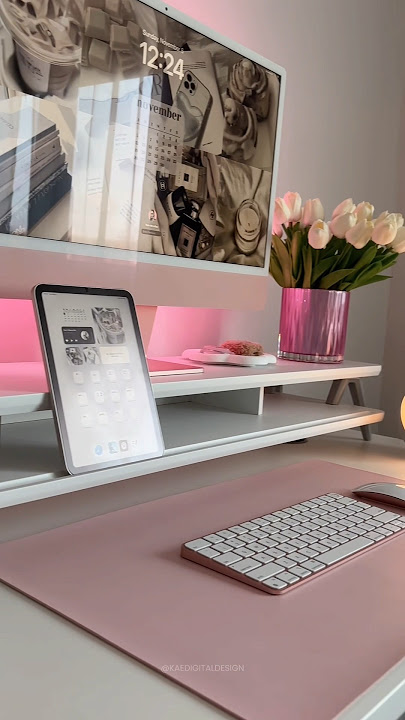 Set up my new desk shelf with me that FENGE kindly sent! #monitorstand #desktopsetup #deskinspo