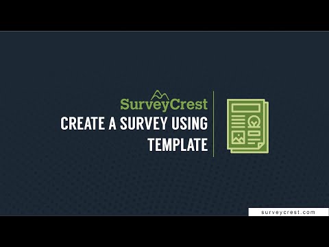 Create Survey Using Premade Template | SurveyCrest - video from SurveyCrest