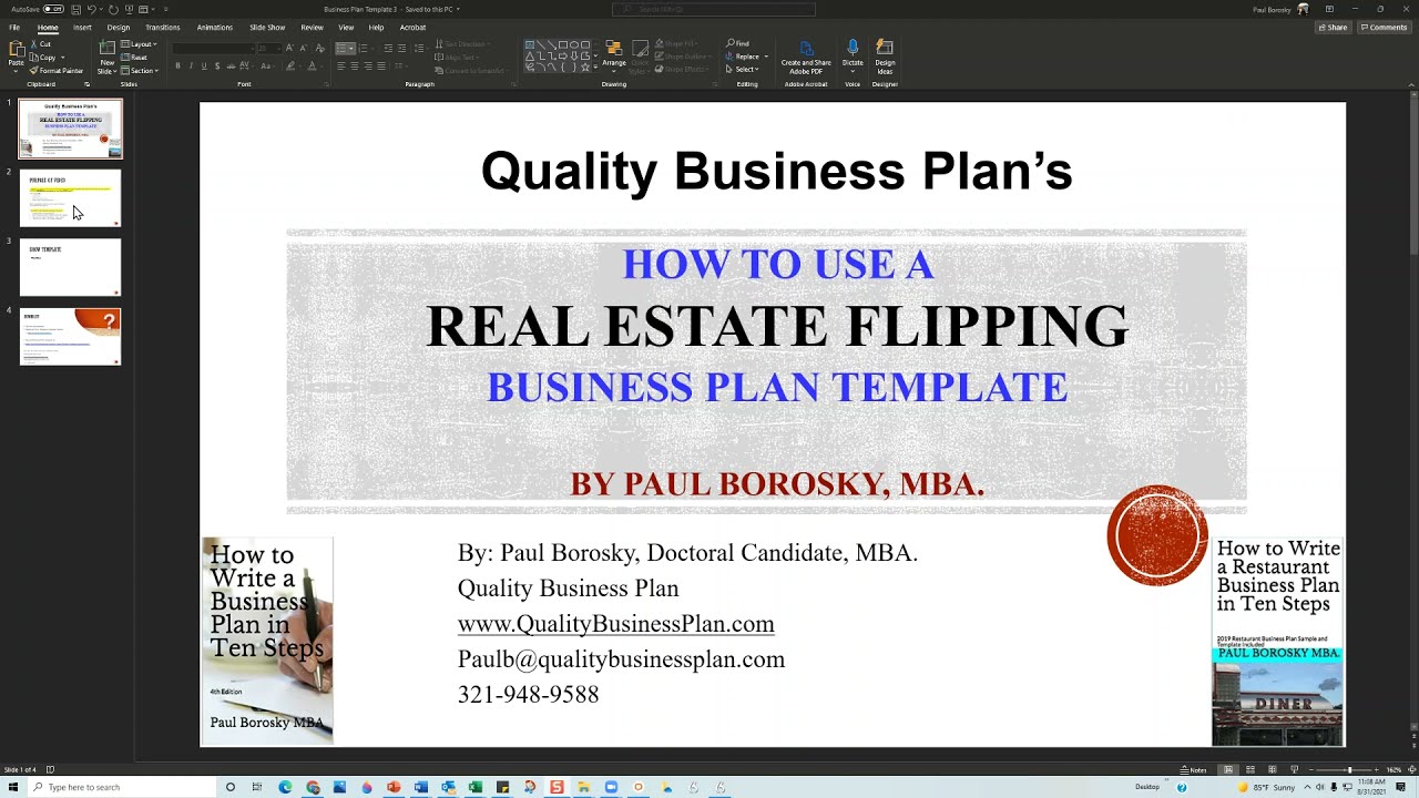Real Estate Flipping Business Plan Template | Dr. Paul Borosky real-estate-flipping-business-plan-template-dr-paul-borosky