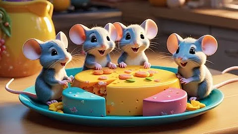 Three Blind Mice in the Kitchen | English Nursery Rhyme | Kids Songs