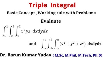Triple Integral | Multiple Integral | Hindi | Part 3 | Barun Maths