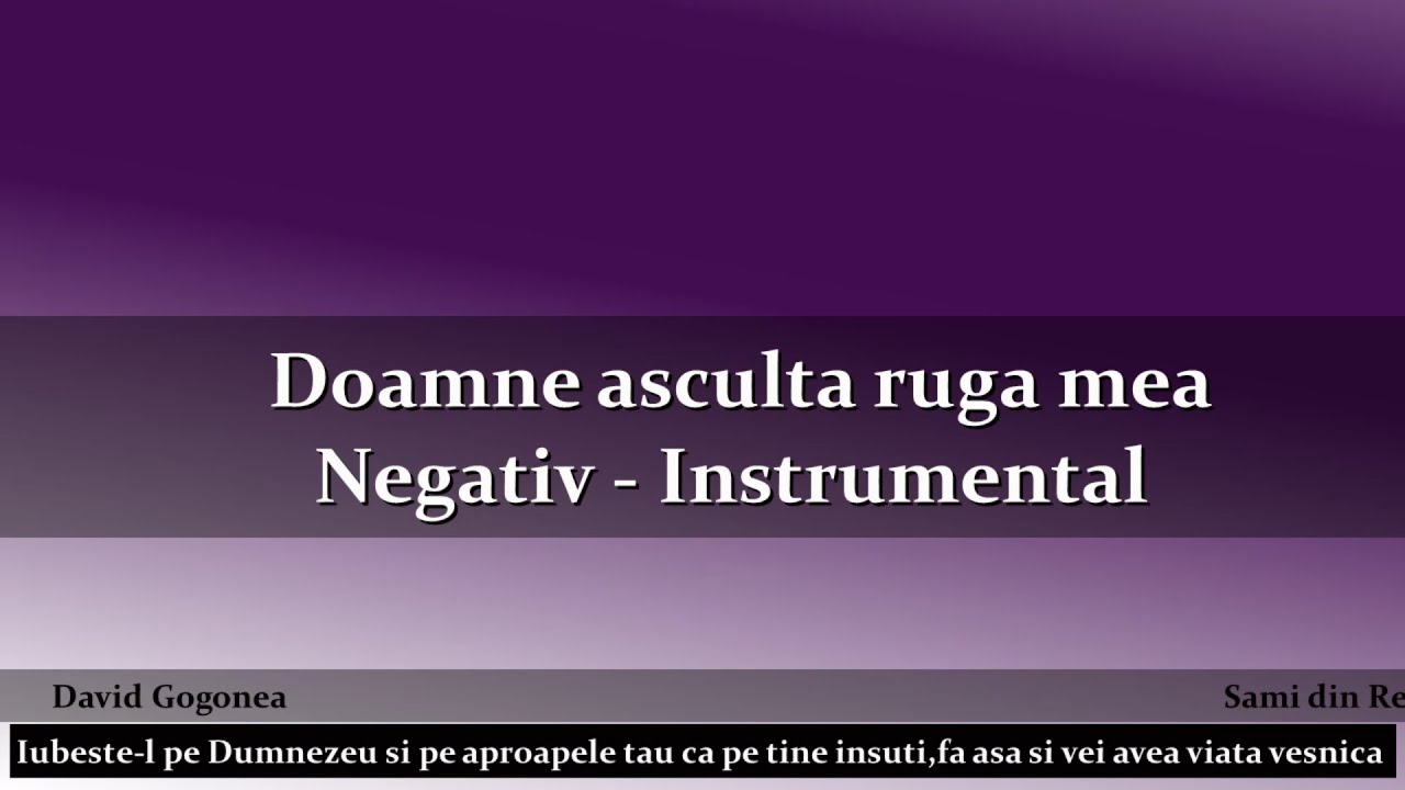 Copii m-au intristat // Doamne asculta ruga mea - NEGATIV OFFICIAL