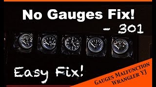 Simple fix to faulty or poorly working gauges  JEEP Wrangler YJ : Ep 20