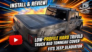 Jeep Gladiator Hard Tonneau Cover Install &amp; Review | Low-Profile Trifold