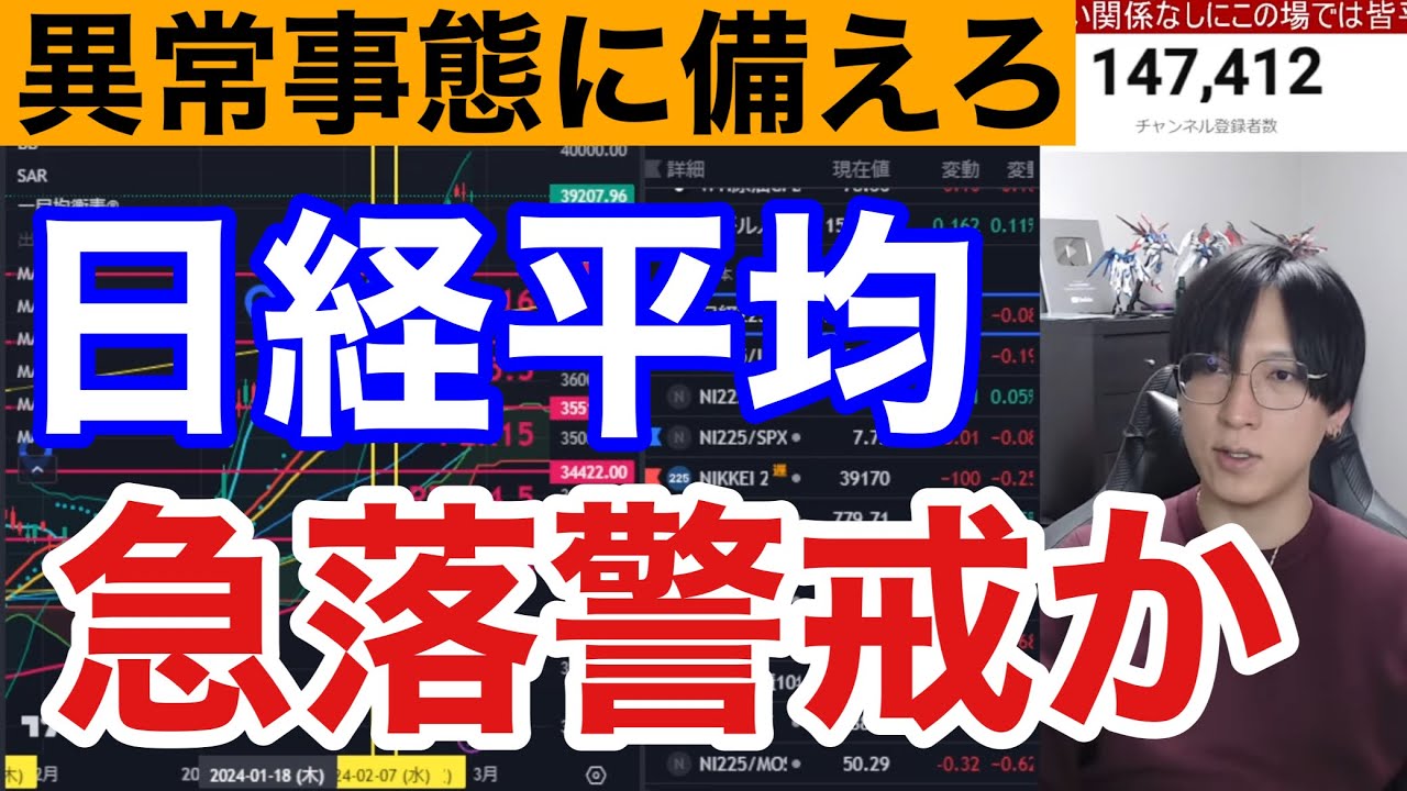 2/28、日経平均異常事態に警戒か。半導体株→高配当、中小型株に資金移動で日本株の流れが変わる⁉ドル円150円台。機関もハイテク売却で米国株、ナスダックも高値警戒か。仮想通貨ビットコイン急騰。