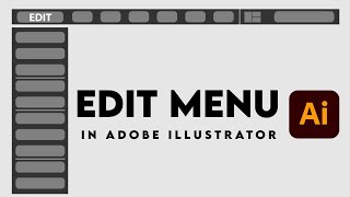 Edit Menu Bar in Adobe illustrator | illustrator class 41 in Urdu/Hindi