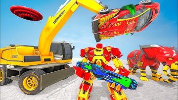 Excavator Robot Car Game – Elephant Robot Gameplay